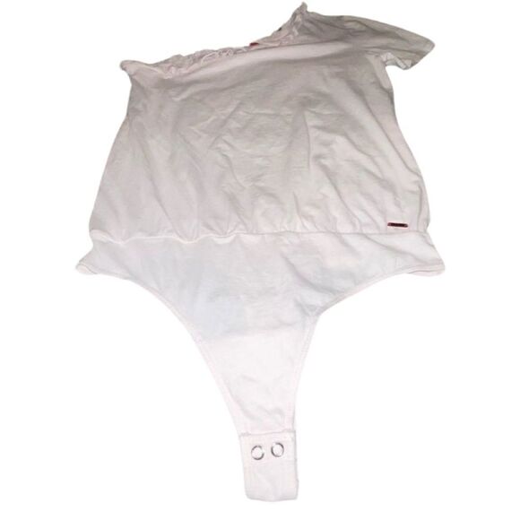 NWTs n:PHILANTHROPY Blossom Blue Bodysuit w/ Ruffled Neck - Picture 2 of 6